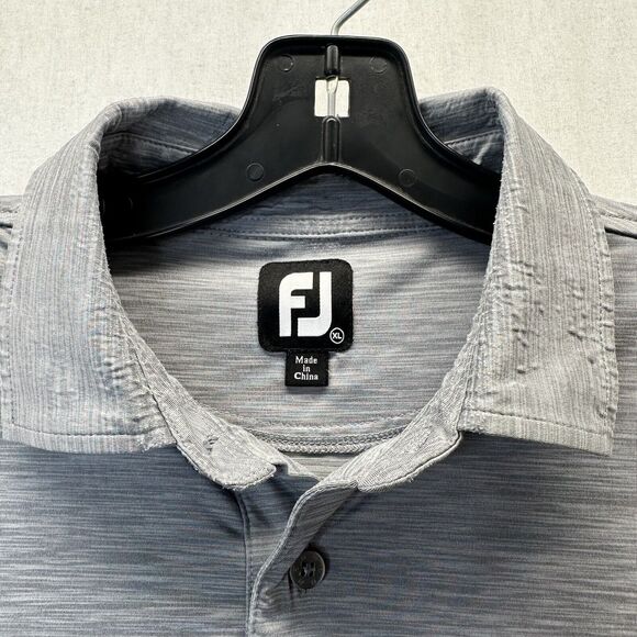 Foot Joy Shirt Mens XL Polo Gray Short Sleeve Embroidered Logo Golf Preppy FJ - Picture 5 of 9